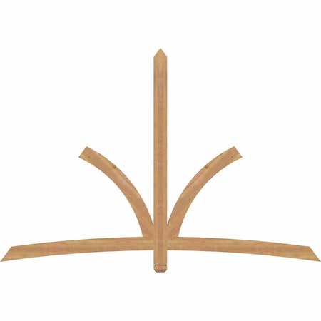 Ekena Millwork Davenport Timber Gable Bracket, Western Red Cedar, 84"W x 56"H x 1 1/2"D x 3 1/2"F, 16/12 Pitch GBW084X56X0204DAV00SWR